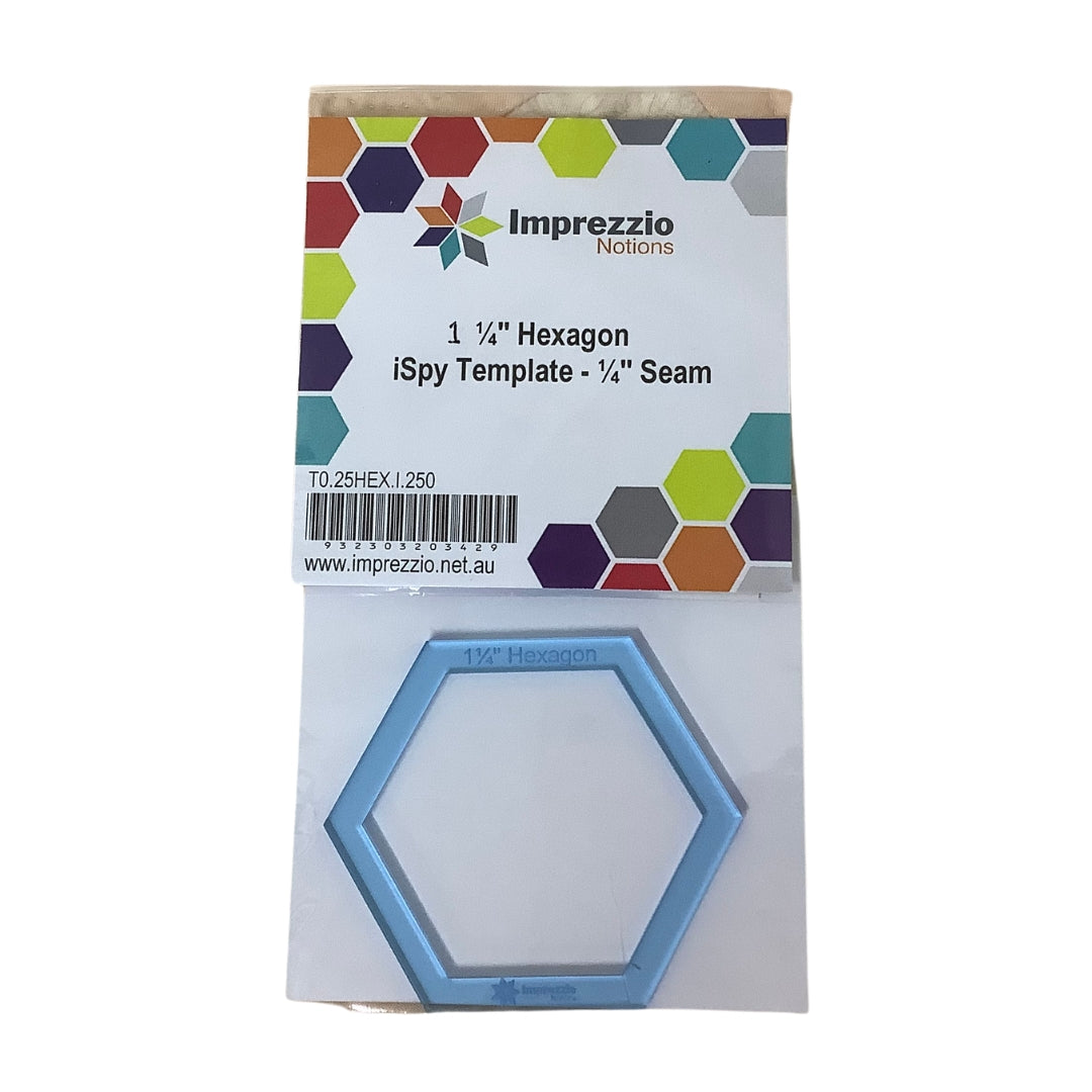 iSpy Template 1 1/4" Hexagon 1/4" Seam