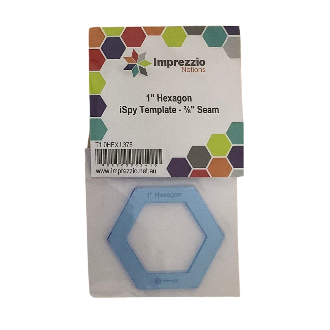 iSpy Template 1" Hexagon 3/8" Seam