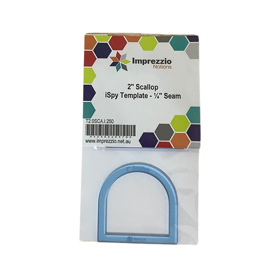 iSpy Template 2" Scallop 1/4" Seam