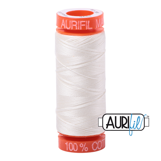 2026 Chalk Aurifil 50wt Thread