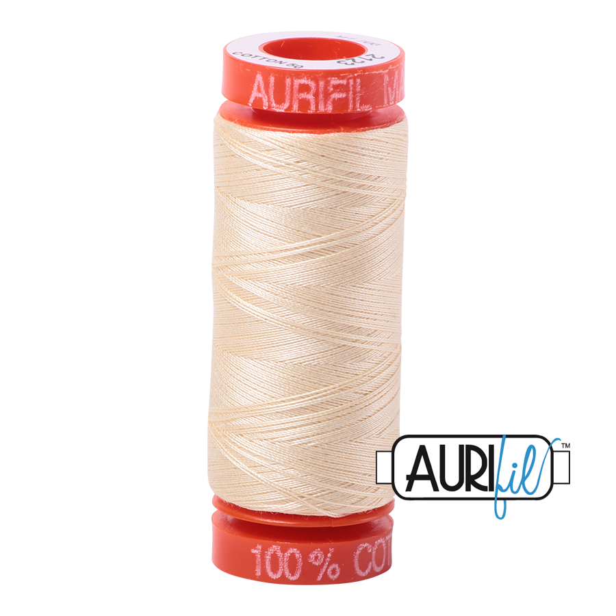 2123 Butter Aurifil 50wt Thread