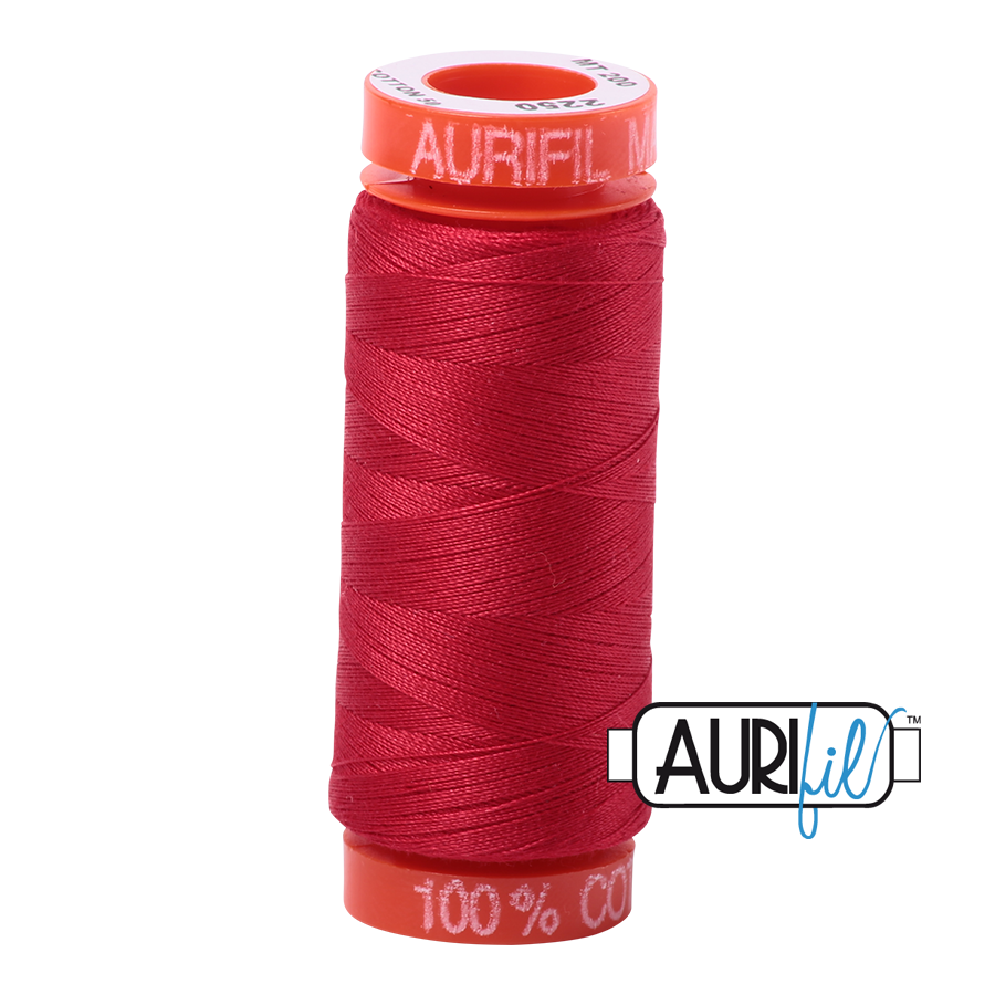 2250 Red Aurifil 50wt Thread