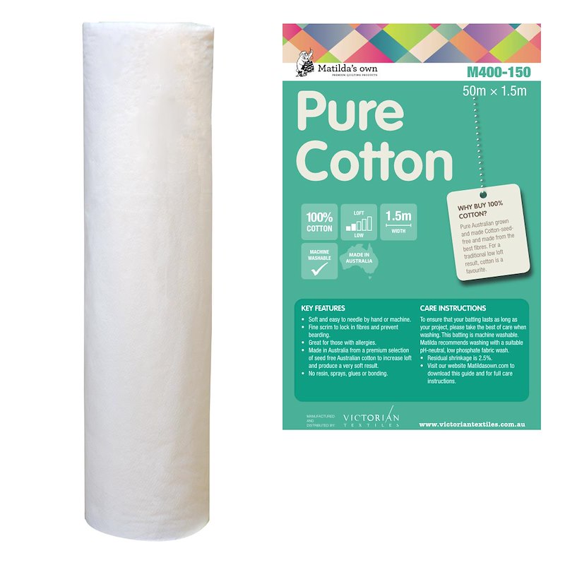 Matilda's Own Pure Cotton Wadding with Scrim
