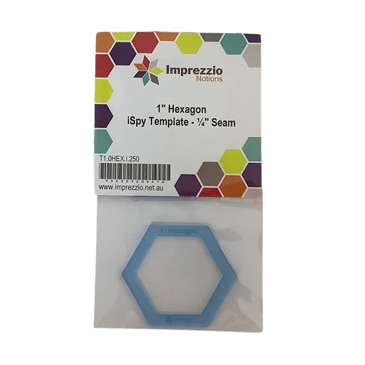 iSpy Template 1" Hexagon 1/4" Seam
